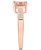 Macy's Morganite and Diamond Ring (1-1/7 ct.t.w 1/8 ct.t.w) 14K Rose Gold