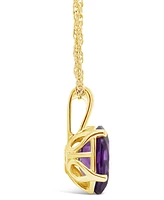 Macy's Amethyst (2-1/2 ct. t.w.) Pendant Necklace in 14K Gold