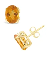 Macy's Citrine (2-3/8 ct. t.w.) Stud Earrings in 14K Gold