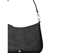 Lauren Ralph Women's Crosshatch Leather Medium Danni Shoulder Bag
