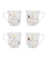 Lenox Butterfly Meadow Porcelain Seasonal Mugs, Set of 4