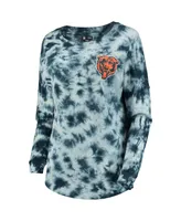 Women's New Era Navy Chicago Bears Tie-Dye Long Sleeve T-shirt