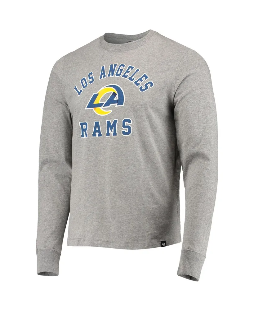 Men's '47 Brand Heathered Gray Los Angeles Rams Arch Super Rival Long Sleeve T-shirt