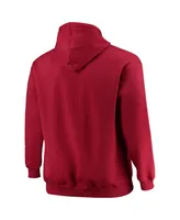 Men's Cardinal Arizona Cardinals Big and Tall Stacked Pullover Hoodie