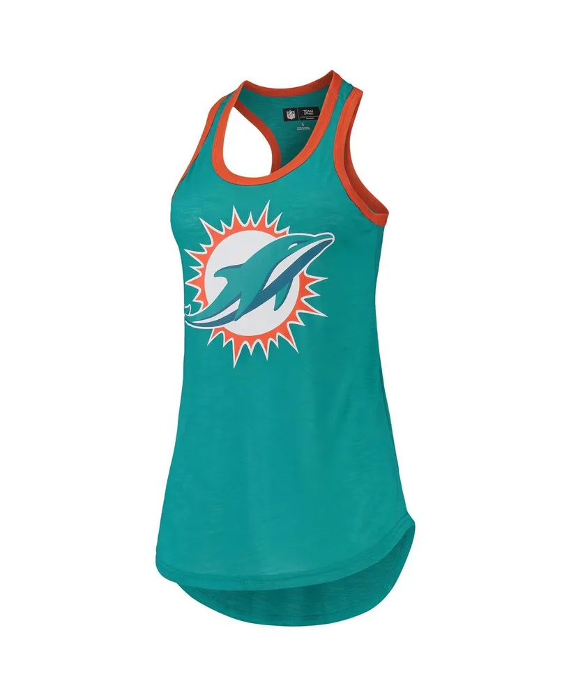 Women's G-iii 4Her by Carl Banks Aqua Miami Dolphins Tater Tank Top
