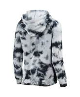 Women's New Era Black Tampa Bay Buccaneers Tie-Dye Fleece Full-Zip Hoodie