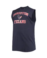 Men's Navy Houston Texans Big and Tall Muscle Tank Top
