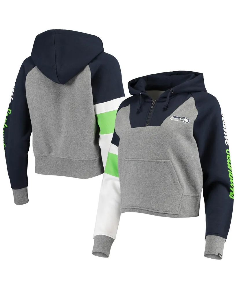 Women's WEAR by Erin Andrews Heather Charcoal Seattle Seahawks Fleece Pullover  Hoodie