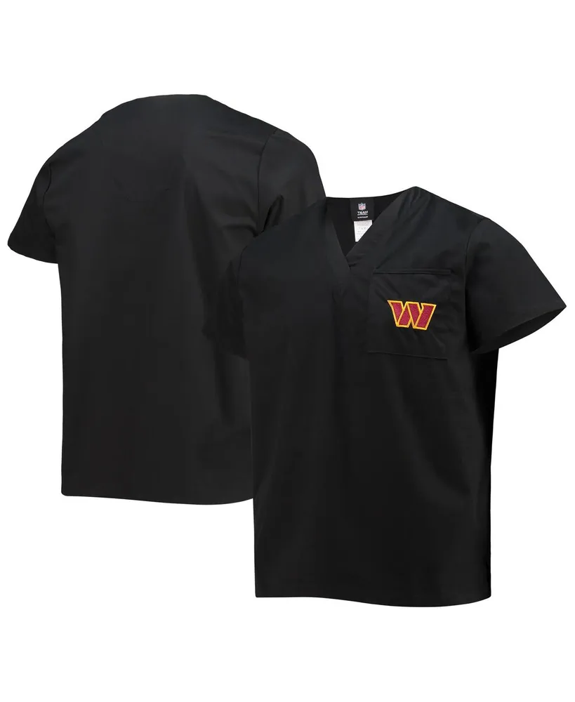 Men's Concepts Sport Black Washington Commanders V-Neck Scrub Top