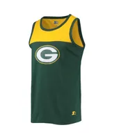 Men's Starter Green, Gold Green Bay Packers Team Touchdown Fashion Tank Top