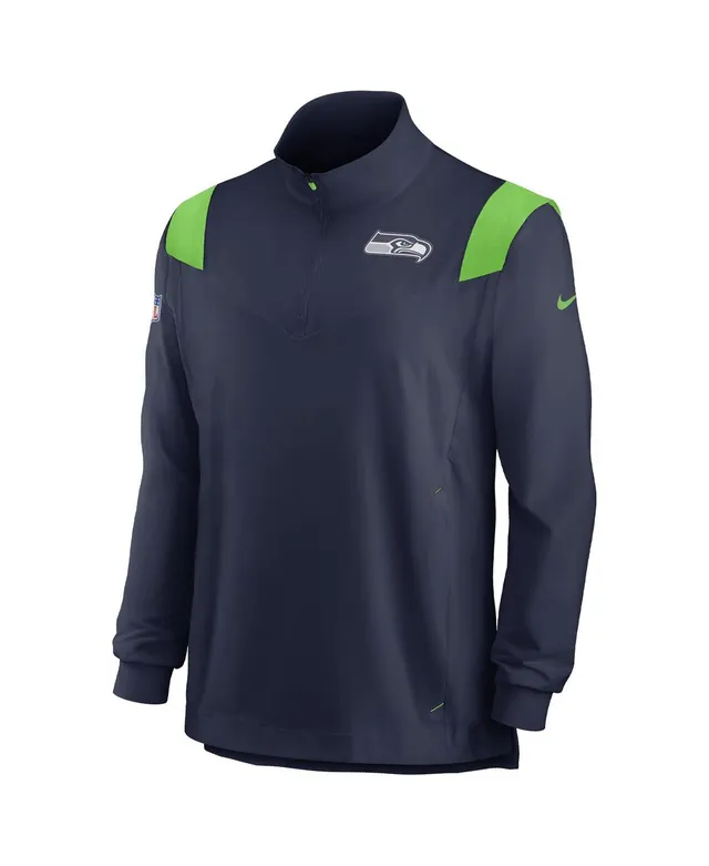 Nike Men's Nike College Navy Seattle Seahawks 2022 Coach Chevron Lockup  Quarter-Zip Long Sleeve Top