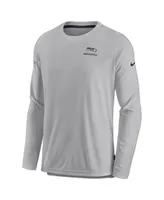Men's Nike Gray Seattle Seahawks Lockup Performance Long Sleeve T-shirt