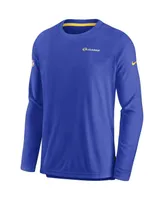 Men's Nike Royal Los Angeles Rams Lockup Performance Long Sleeve T-shirt