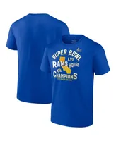 Men's Fanatics Royal Los Angeles Rams Super Bowl Lvi Champions Hometown Hard Count T-shirt