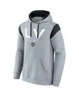 Men's Fanatics Silver Las Vegas Raiders Call The Shot Pullover Hoodie