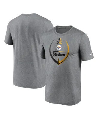 Men's Nike Heathered Gray Pittsburgh Steelers Icon Legend Performance T-shirt