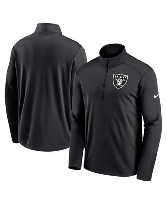 Men's Nike Black Las Vegas Raiders Logo Pacer Performance Half-Zip Jacket