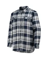 Men's Columbia Navy, White Dallas Cowboys Flare Gun Omni-Wick Button-Up Long Sleeve Shirt