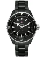 Rado Men's Swiss Automatic Captain Cook Diver Black Ceramic Bracelet Watch 43mm