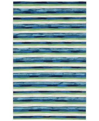 Liora Manne' Visions Ii Painted Stripes 3'6" x 5'6" Outdoor Area Rug