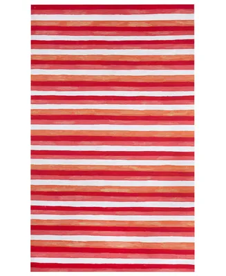 Liora Manne' Visions Ii Painted Stripes 3'6" x 5'6" Outdoor Area Rug