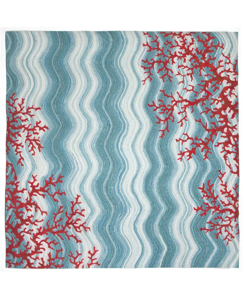 Liora Manne' Visions Iv Coral Reef 8' x 8' Square Outdoor Area Rug