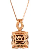 Le Vian Pomegranate Garnet (5-1/4 ct. t.w.) & Diamond (5/8 ct. t.w.) Adjustable 20" Pendant Necklace in 14k Rose Gold