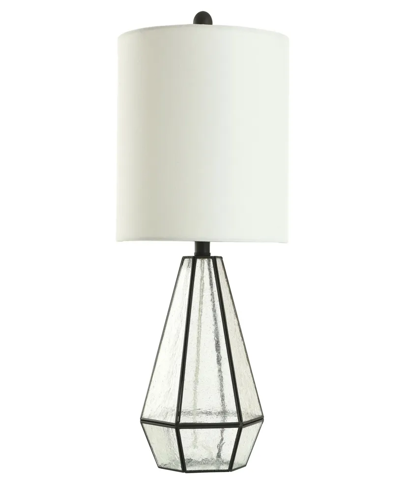 StyleCraft Metal Cage and Glass Table Lamp