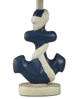 Montauk Molded Nautical Anchor Table Lamp - Navy