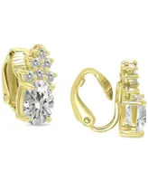 Giani Bernini Cubic Zirconia Clip-On Stud Earrings in 18k Gold-Plated Sterling Silver, Created for Macy's