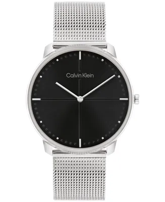 Calvin Klein Unisex Silver-Tone Stainless Steel Mesh Bracelet Watch 40mm