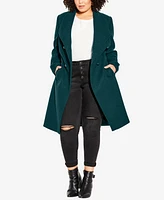 City Chic Women's Sassy Military Coat