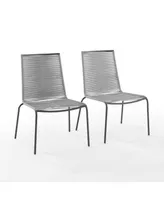 Fenton 2 Piece Outdoor Wicker Stackable Chair Set