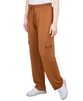 Ny Collection Petite Knit Pull On Gauze Cargo Pants