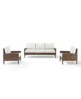 Capella Outdoor Wicker 3 Piece Sofa Set