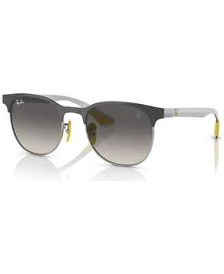 Ray-Ban RB8327M Scuderia Ferrari Collection 53 Unisex Sunglasses - Gray on Silver