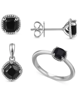 Truffle Sapphire (2-1/2 ct. t.w.) Earrings, Ring & Necklace Box Set in Sterling Silver