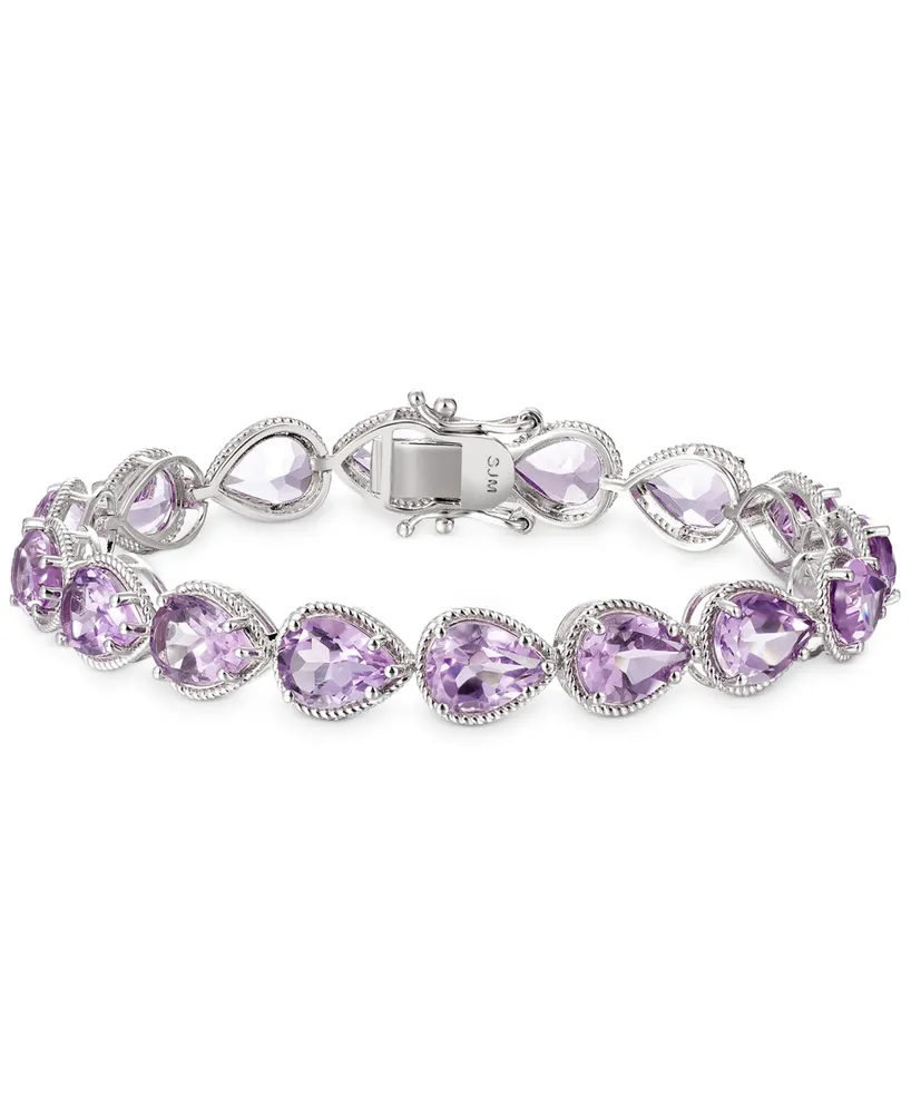 Sky Blue Topaz Pear Link Bracelet (35 ct. t.w.) in Gold-Plated Sterling Silver (Also in Pink Amethyst & Amethyst)