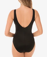 Miraclesuit Illusionist Crossover Allover Slimming One-Piece Swimsuit