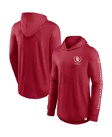 Men's Fanatics Crimson Oklahoma Sooners Photo Finish Hoodie Long Sleeve T-shirt