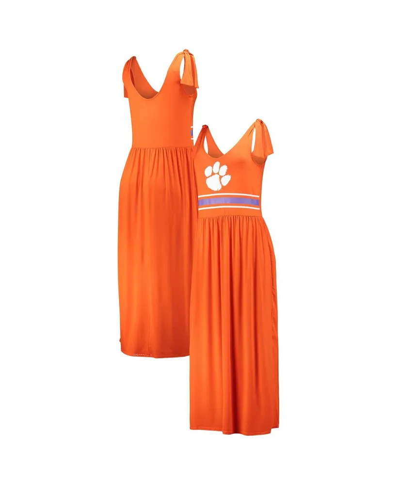 Women's G-iii 4Her by Carl Banks Orange Clemson Tigers Game Over Scoop Neck Maxi Dress