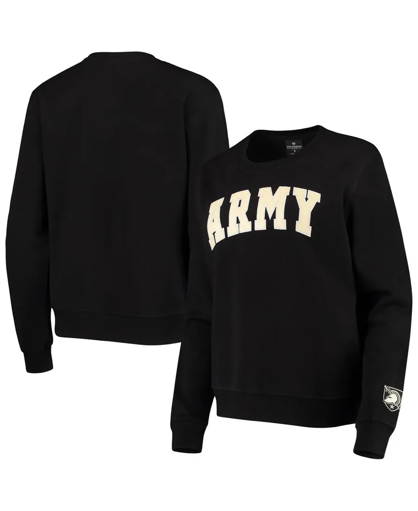 Women's Colosseum Black Army Knights Campanile Pullover Sweatshirt