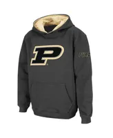 Big Boys Stadium Athletic Charcoal Purdue Boilermakers Logo Pullover Hoodie