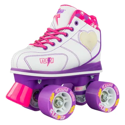 Crazy Skates Flash Roller For Girls - Light Up With Ultra Bright Lights Great Indoor Or Outdoor Skating