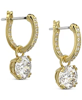 Swarovski Silver-Tone Constella Crystal Drop Earrings