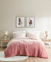 Intelligent Design Brielle Ombre Shaggy Faux Fur Comforter Sets