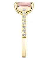 Macy's Morganite (2-1/2 ct. t.w.) and Diamond (1/4 Ring 14K Yellow Gold