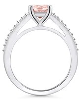 Macy's Morganite (1-1/4 ct. t.w.) and Diamond (1/6 Ring 14K Gold