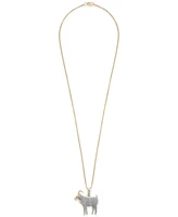 Diamond Goat Pendant Necklace (1/2 ct. t.w.) in 14k Gold-Plated Sterling Silver, 22"