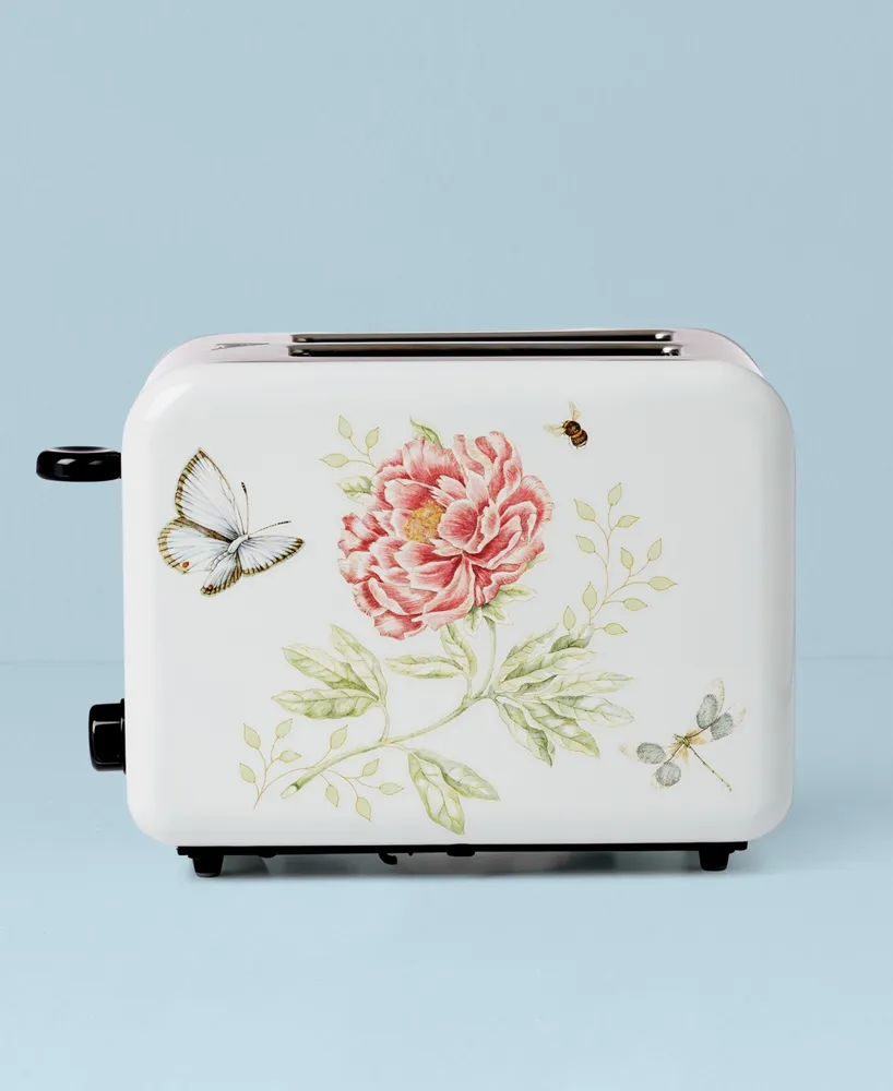 Lenox Butterfly Meadow 2 Piece Enamelware/Stainless Steel Toaster